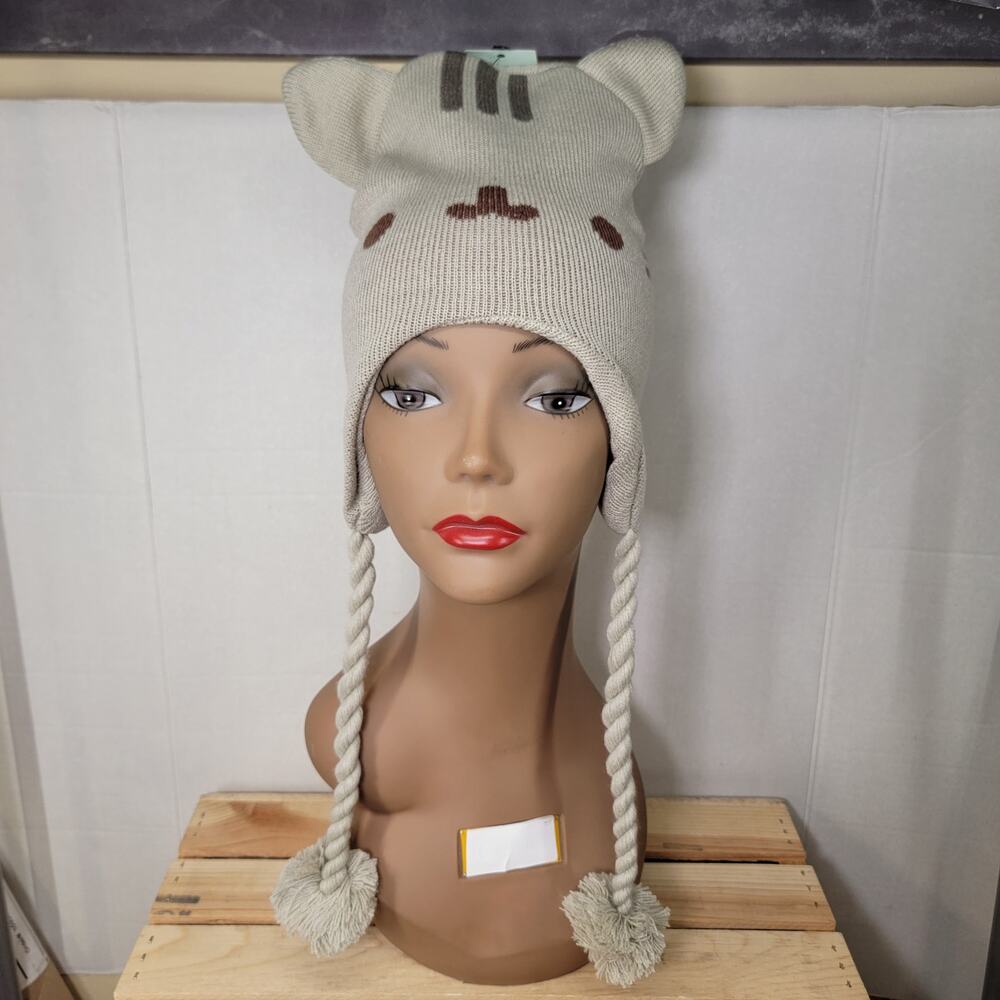 Pusheen by Culturefly Knit Trapper Beanie w/ Tassels - OS NEW